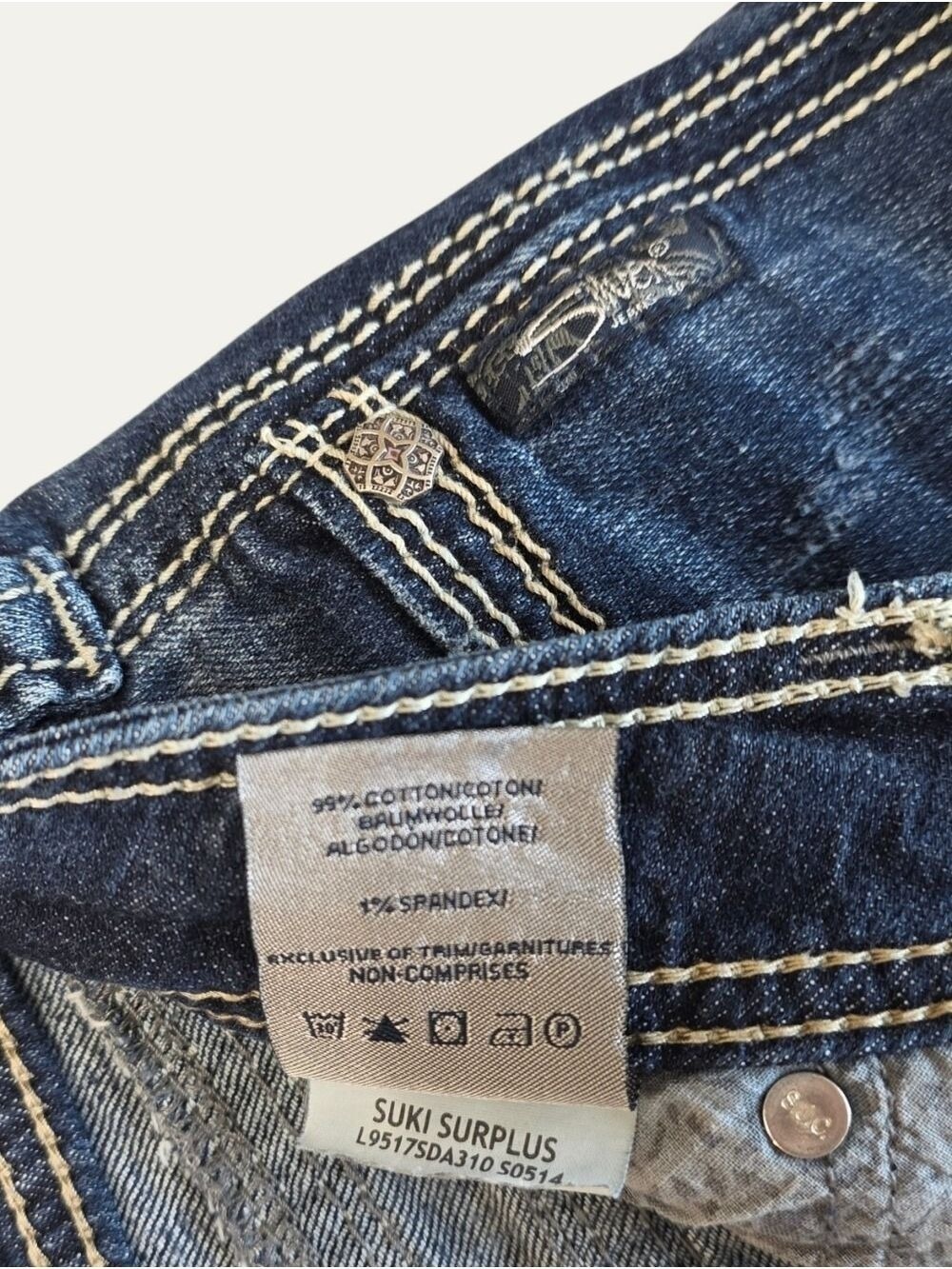 Silver Jeans Suki Surplus Bootcut Jeans W28  Y2K Western Dark Wash - Picture 10 of 10
